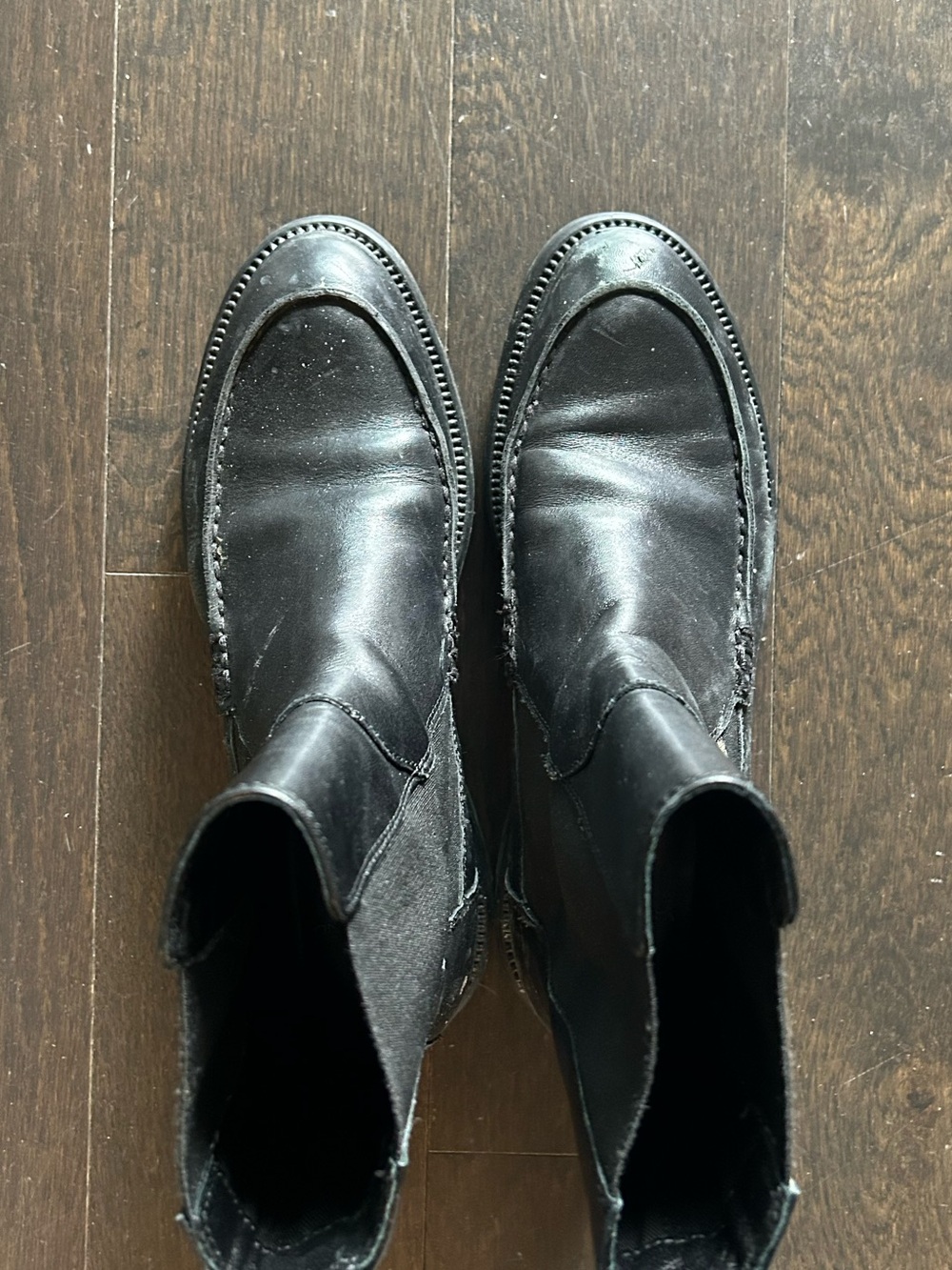 Vagabond Black Leather Women's Flats-Loafers